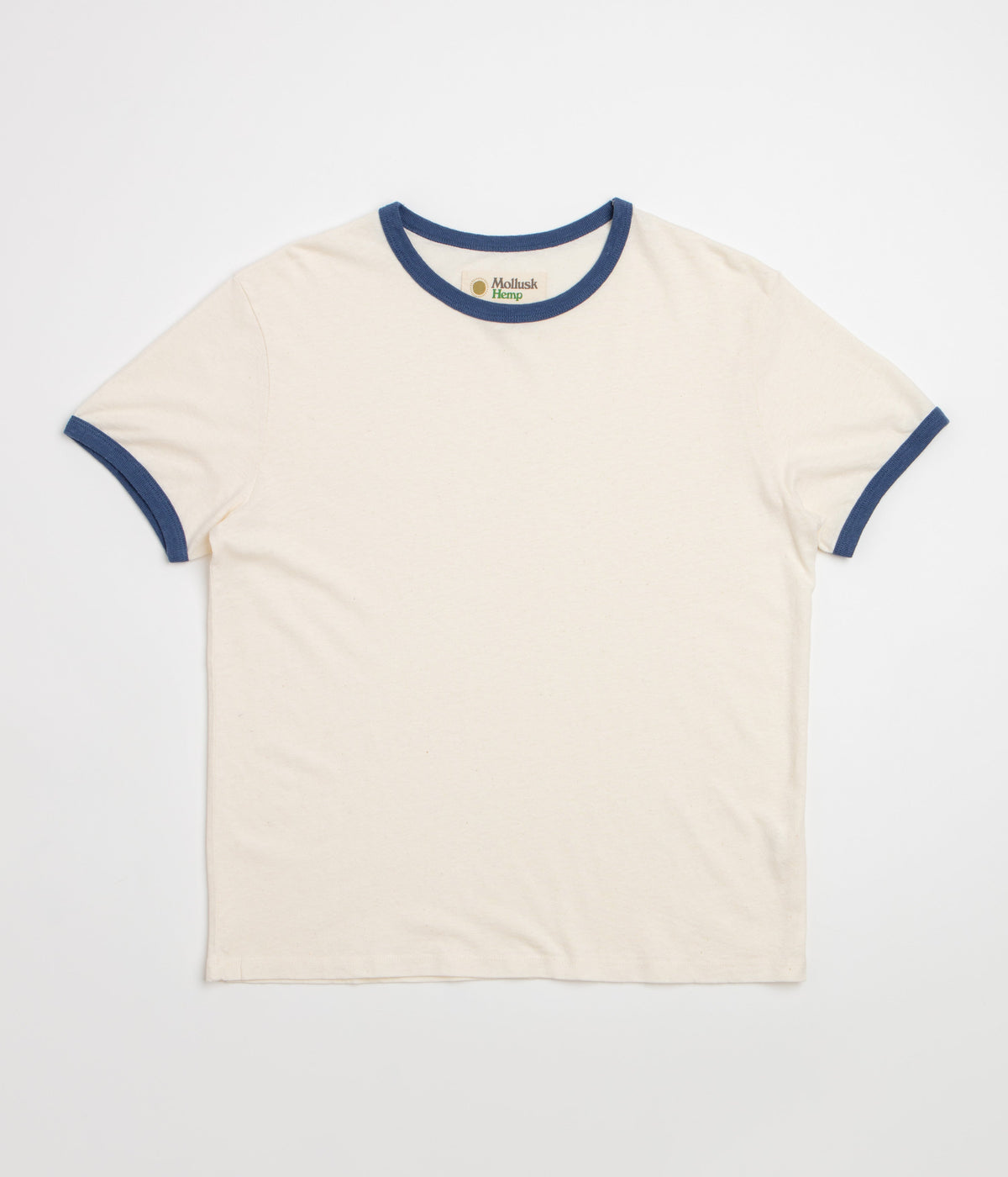 Mollusk Hemp Ringer T-Shirt - Natural / Navy