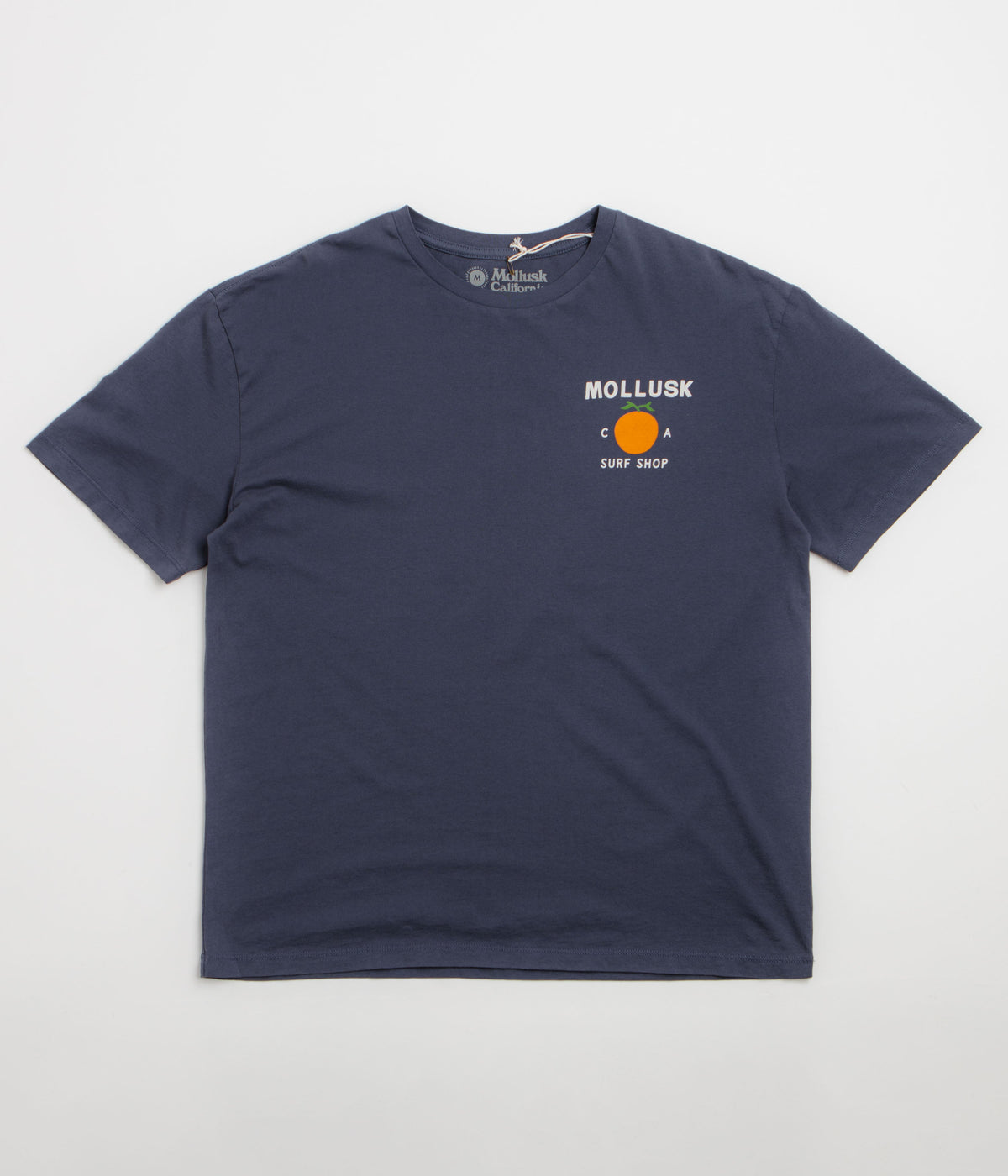 Mollusk Orange T-Shirt - Navy