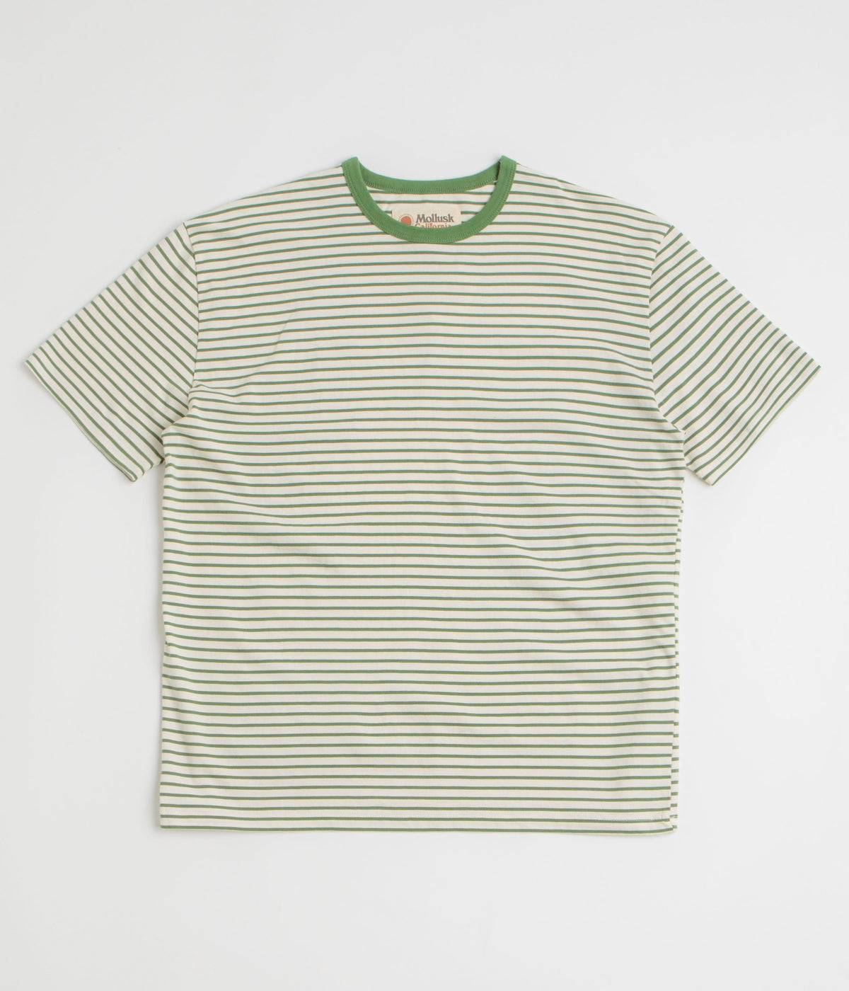 Mollusk Striped Heavy T-Shirt - Natural / Green