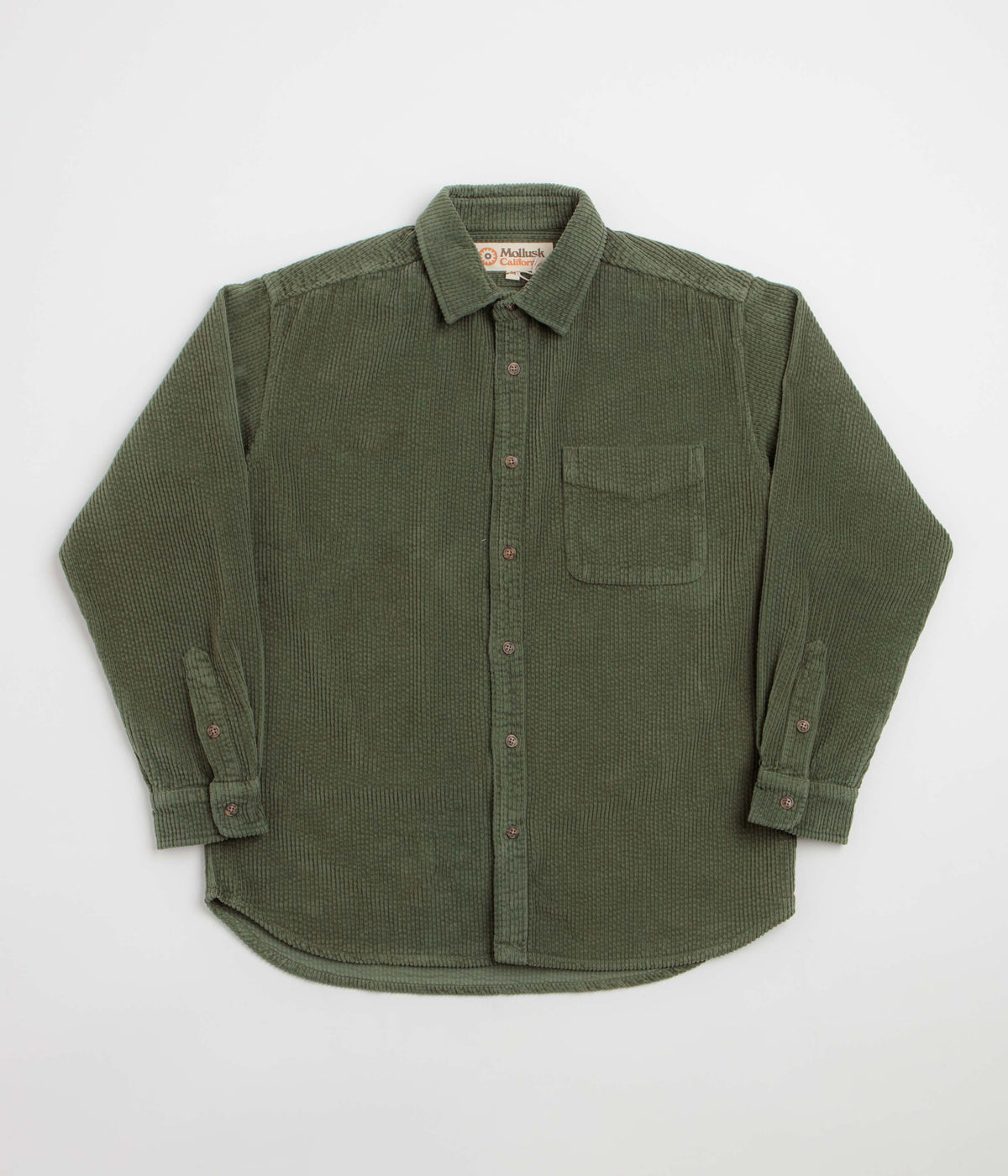 Mollusk Thurston Shirt - Rover Green Corduroy