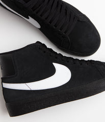 Nike SB Blazer Mid Shoes - Black / White - Black - Black