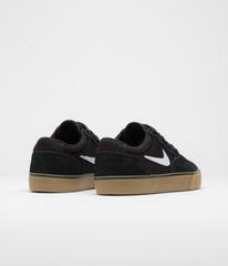 Nike SB Chron 2 Shoes - Black / White - Black - Gum Light Brown