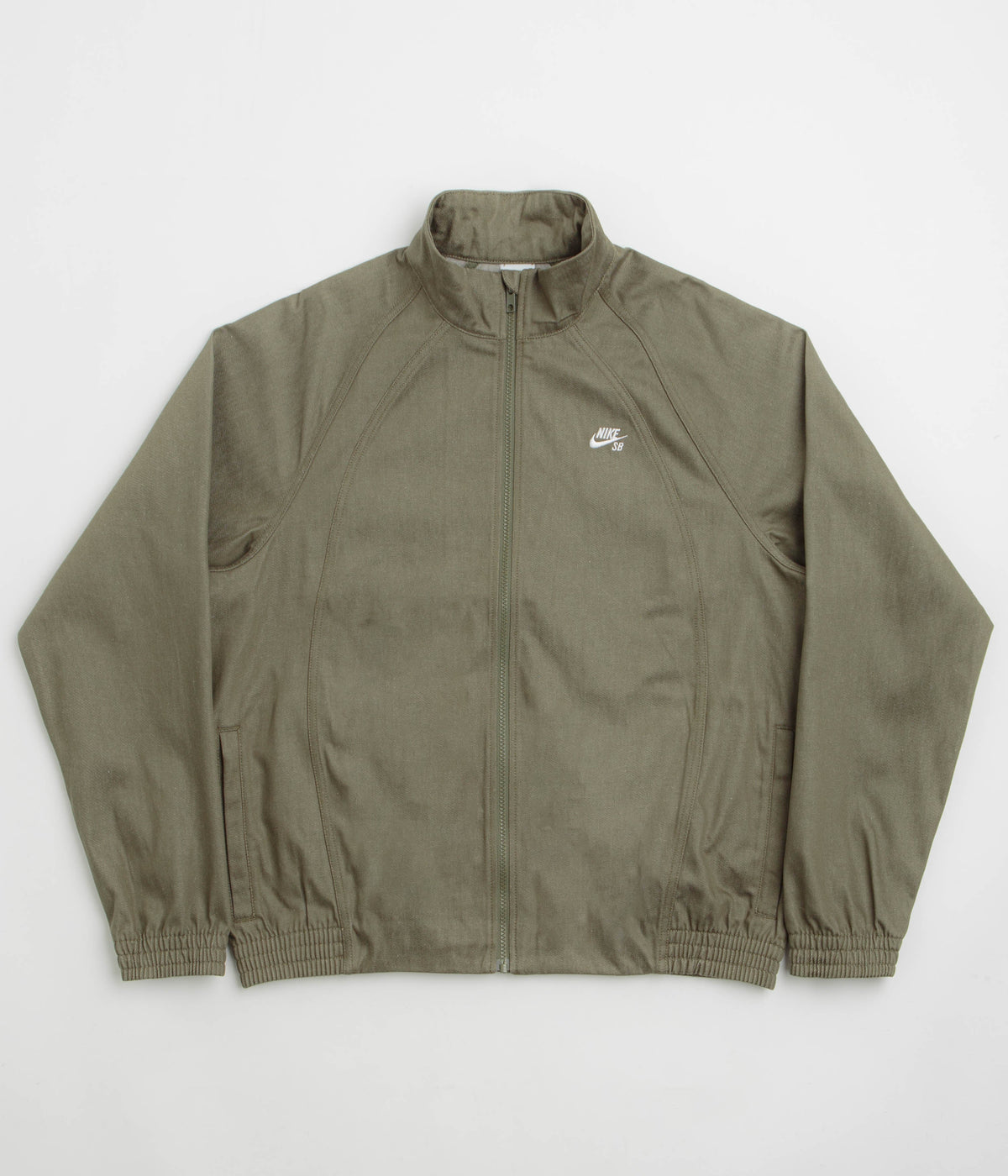 Nike SB Denim Track Jacket - Medium Olive / White