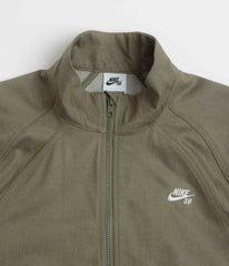 Nike SB Denim Track Jacket - Medium Olive / White