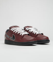 Nike SB x Limosine Skateboards Dunk Low Pro Shoes - Dark Pony / Black - Silver - White