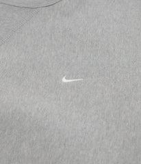 Nike Solo Swoosh Crewneck Sweatshirt - Dark Grey Heather / White / White
