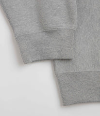 Nike Solo Swoosh Crewneck Sweatshirt - Dark Grey Heather / White / White
