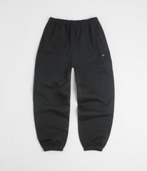 Nike Solo Swoosh Cuffed Sweatpants - Black / Black / White