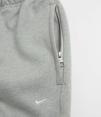 Nike Solo Swoosh Cuffed Sweatpants - Dark Grey Heather / Light Smoke Grey / White