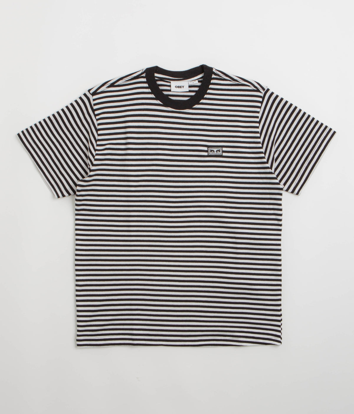 Obey Established Works Eyes Stripe T-Shirt - Black