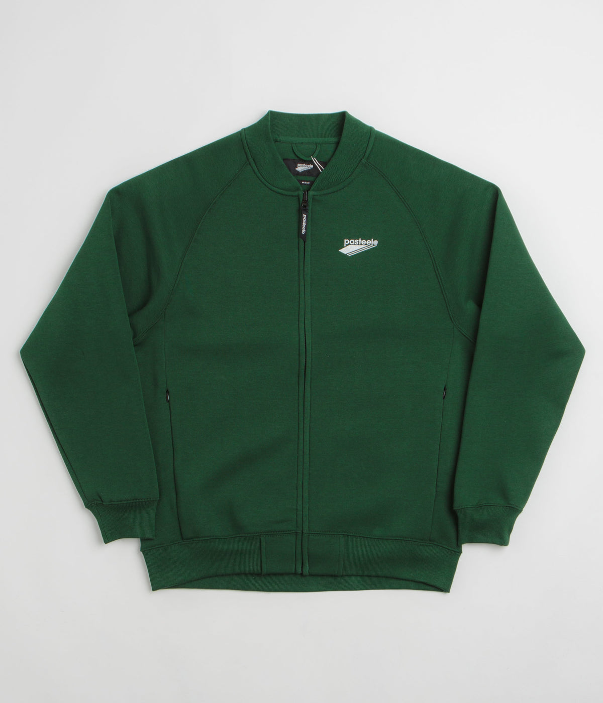 Pasteelo Zip Up Trainer Sweatshirt - Forest