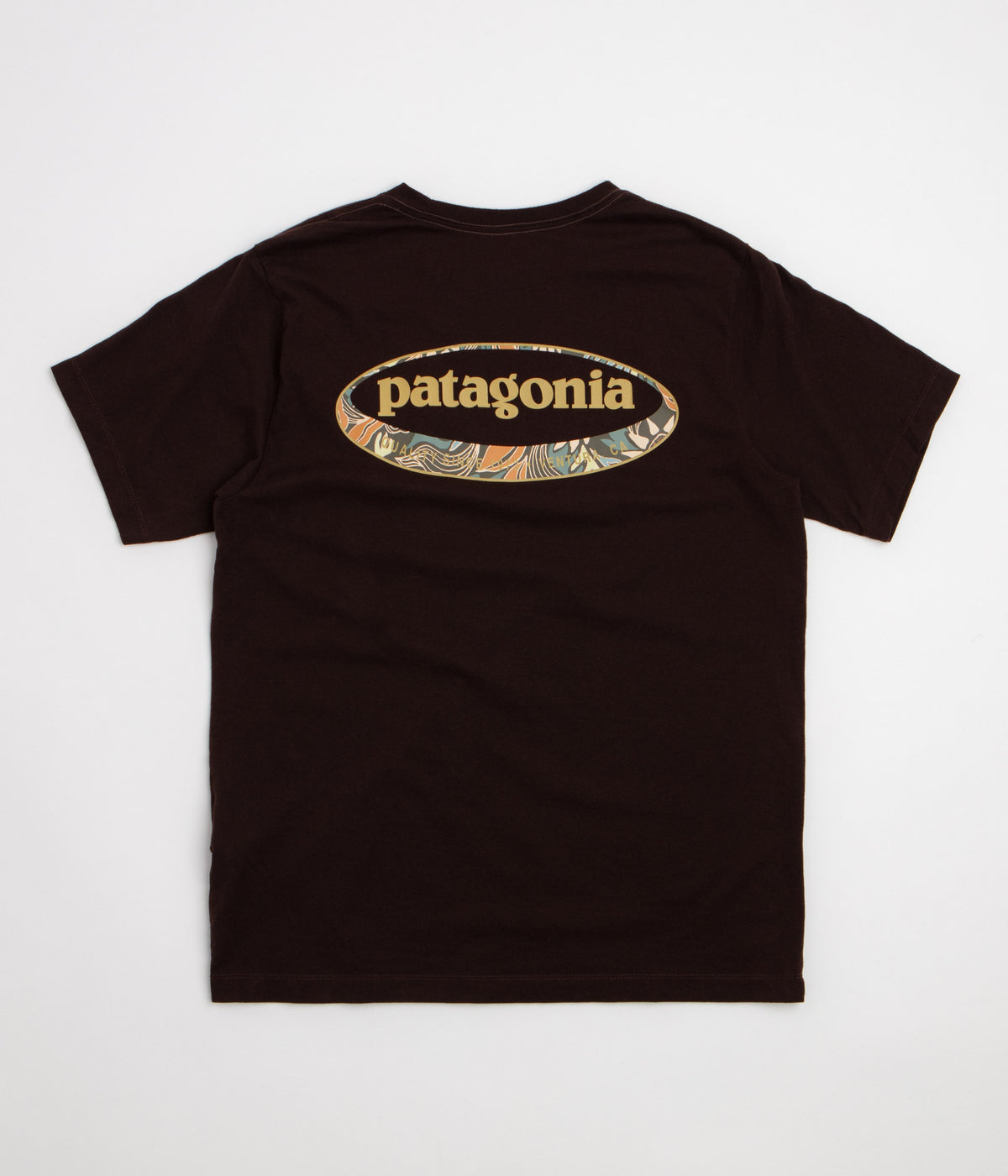 Patagonia 95 Oval Logo T-Shirt - Den Brown: Heliotropic