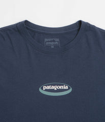 Patagonia 95 Oval Logo T-Shirt - New Navy: Kaleido