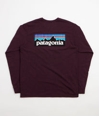 Patagonia P-6 Logo Responsibili-Tee Long Sleeve T-Shirt - Berry Fig