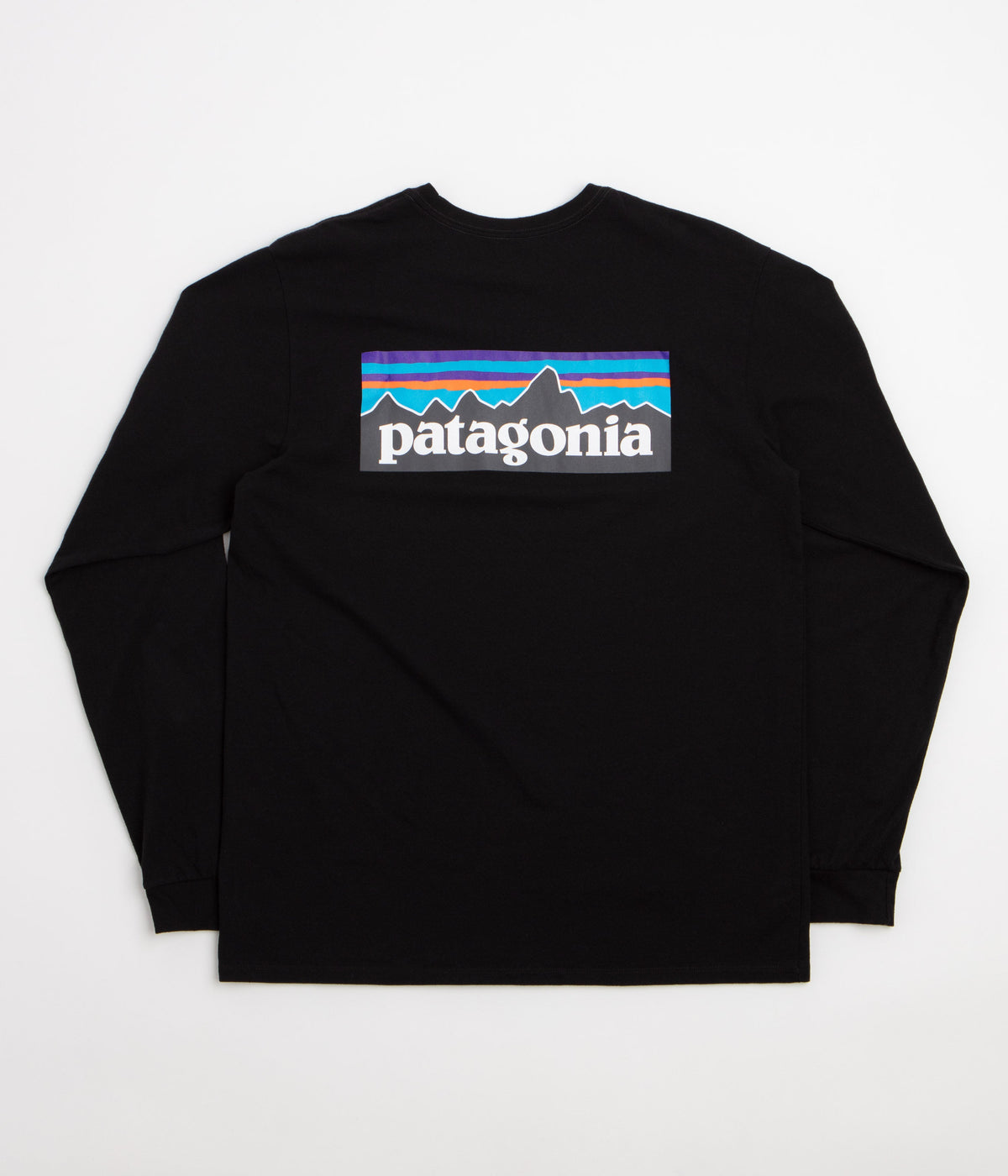 Patagonia P-6 Logo Responsibili-Tee Long Sleeve T-Shirt - Black