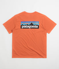 Patagonia P-6 Logo T-Shirt - Coal Orange