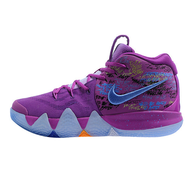 Nike Kyrie 4 Irving 4th Generation Confetti Men's Basketball Shoes,Purple, Shock Absorption Wear Resistant Wraparound AJ1691 900