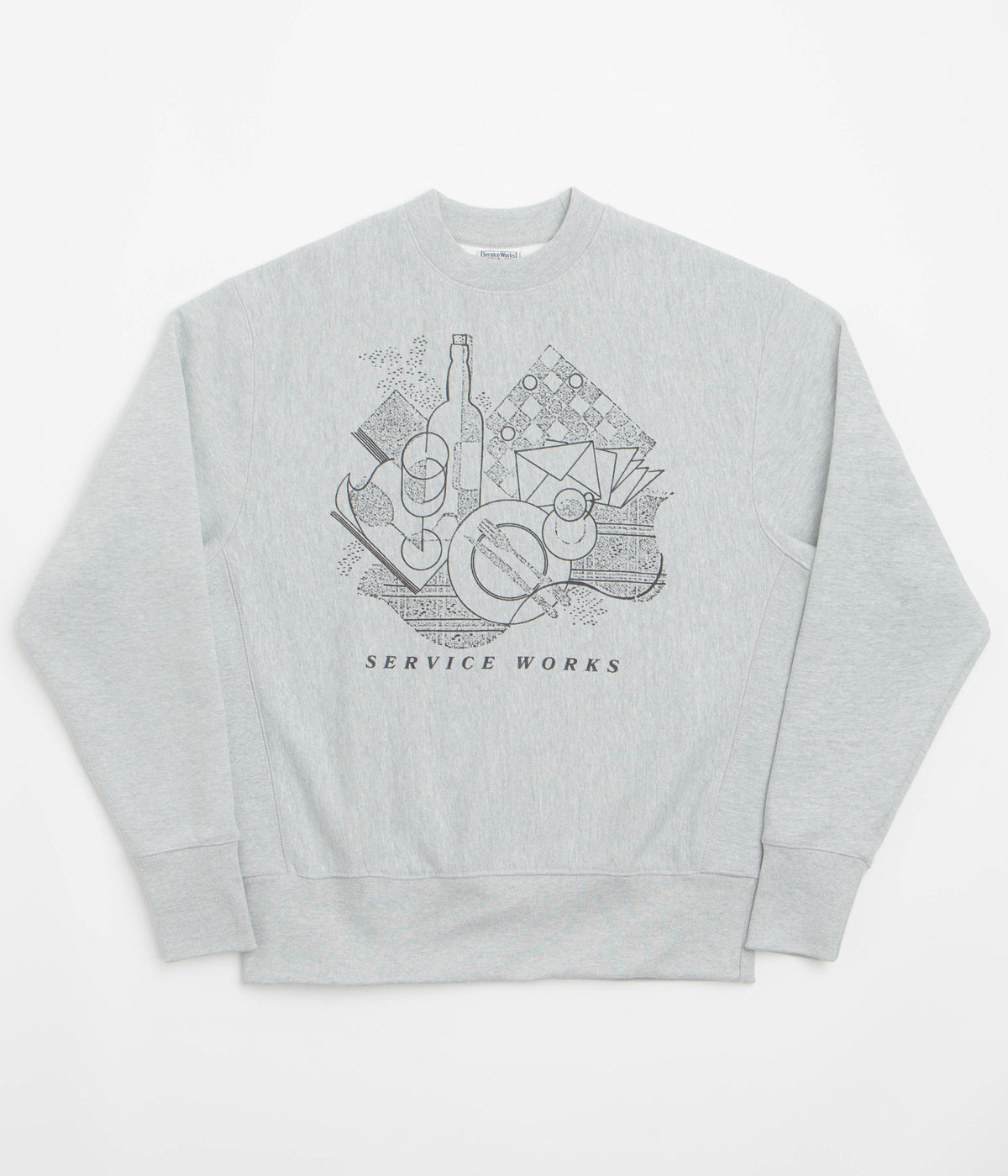 Service Works Frequent Flyer Crewneck Sweatshirt - Heather Grey