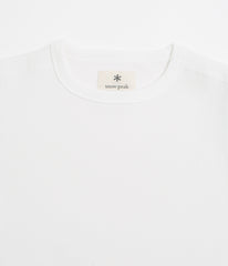 Snow Peak Dry Waffle Long Sleeve T-Shirt - Off White