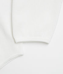 Snow Peak Dry Waffle Long Sleeve T-Shirt - Off White
