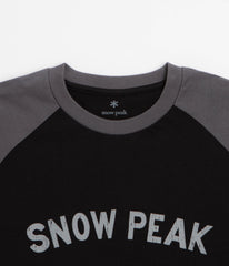 Snow Peak Raglan Long Sleeve T-Shirt - Black