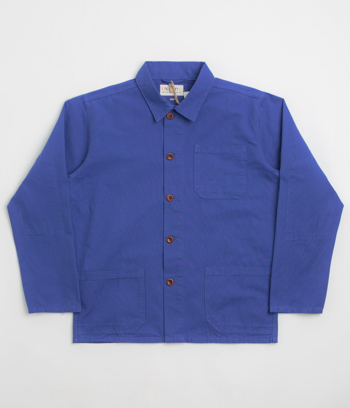 Uskees 3001 Buttoned Overshirt - Ultra Blue