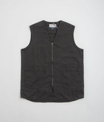 Uskees 3036 Drill Zip-Up Vest - Charcoal