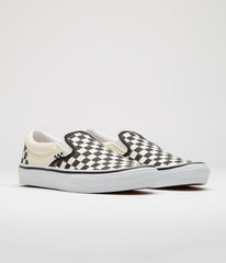 Vans Skate Slip-On Shoes - (Checkerboard) Black / Off White